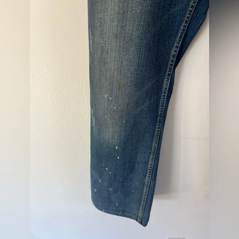 Diesel Industry Denim Straight Leg Distressed‎ Mud Washed Made In Italy Jeans